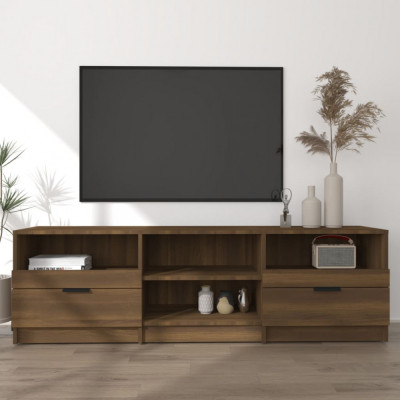 vidaXL Comodă TV, stejar maro, 150x33,5x45 cm, lemn prelucrat foto