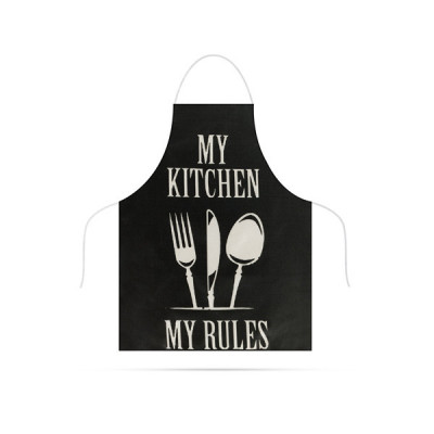 Sort de Bucatarie - My Kitchen, My Rules - 68 x 52 cm - Negru foto