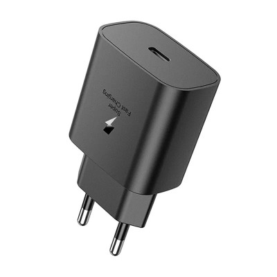 Incarcator retea, PRESTIGE CHARGE&amp;reg;, USB-C SuperFastCharge 25W, Type-C, pentru Samsung si Iphone, protectie la incalzire, Negru foto