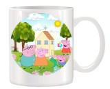 Cana alba personalizata cu Purcelusa Peppa Pig, INOVATIX&reg;. 330ml, Oem
