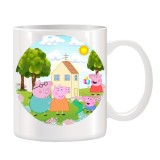 Cana alba personalizata cu Purcelusa Peppa Pig, INOVATIX&reg;. 330ml