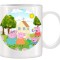 Cana alba personalizata cu Purcelusa Peppa Pig, INOVATIX&reg;. 330ml