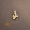 Pandantiv Aur Trifoi 4 Foi, Simbol Noroc, 1cm, Unisex, SaraTremo, Placat Aur, Talisman Protectie, Certificat Cadou