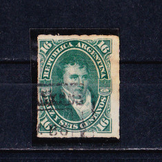 TSV$ - ARGENTINA, 1877 MICHEL 33, STAMPILAT