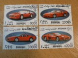 Seria Completa 4 Timbre Afganistan 1999 - Masini Ferrari F40, GTO, 208 Turbo -A94