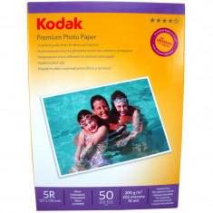 Hartie foto Kodak Premium Glossy 5R, 200 g/mp, 50 coli/pachet foto