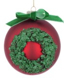 Cumpara ieftin Set 8 globuri brad Craciun sticla rosie verde Wreath &Oslash; 10 cm