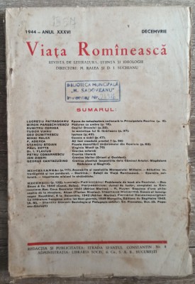 Viata Romaneasca// decembrie 1944 foto