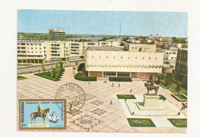 CA10 - Carte Postala -Tulcea, Piata civica , circulata 1980 foto