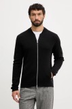 Lindbergh cardigan din amestec de l&acirc;nă culoarea negru, 30.825045