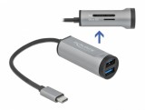 HUB USB 3.2-C Gen 1 la 2 x USB-A + SD + Micro SD Slot, Delock 64115*