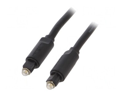 Cablu Audio Optic Toslink 1m Aurit Negru foto