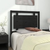 vidaXL Tăblie de pat, negru, 95,5x4x100 cm, lemn masiv de pin