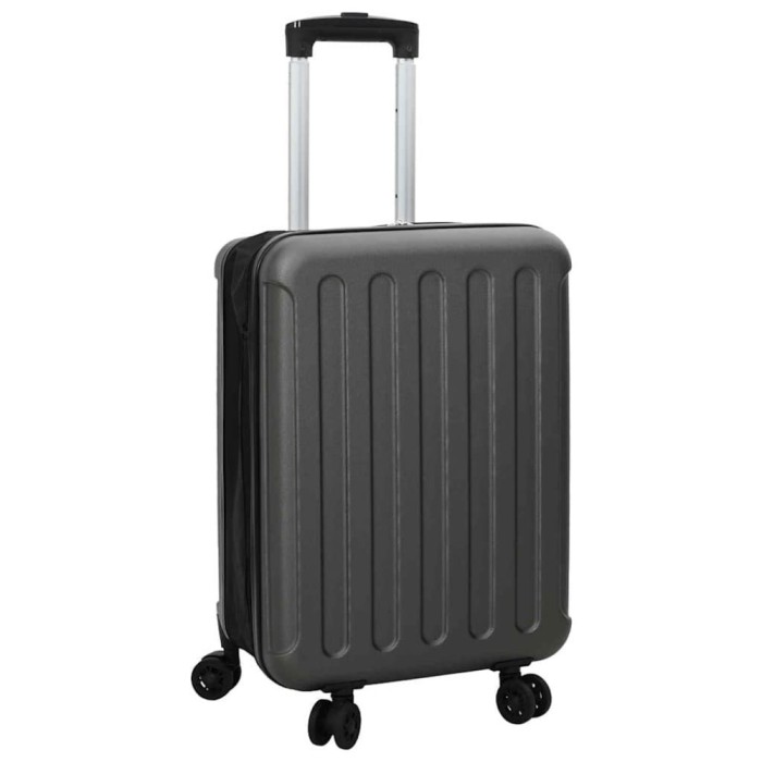 vidaXL Valiză pliabilă cu carcasă dură 20&#039;&#039; gri &icirc;nchis 34x23x55.5 cm ABS
