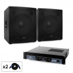 Malone 2.0 SUB &amp;amp;quot;Party&amp;amp;quot; DJ PA set cu pereche de subwoofer de 46 cm &amp;amp;amp; amplificator 3000W foto