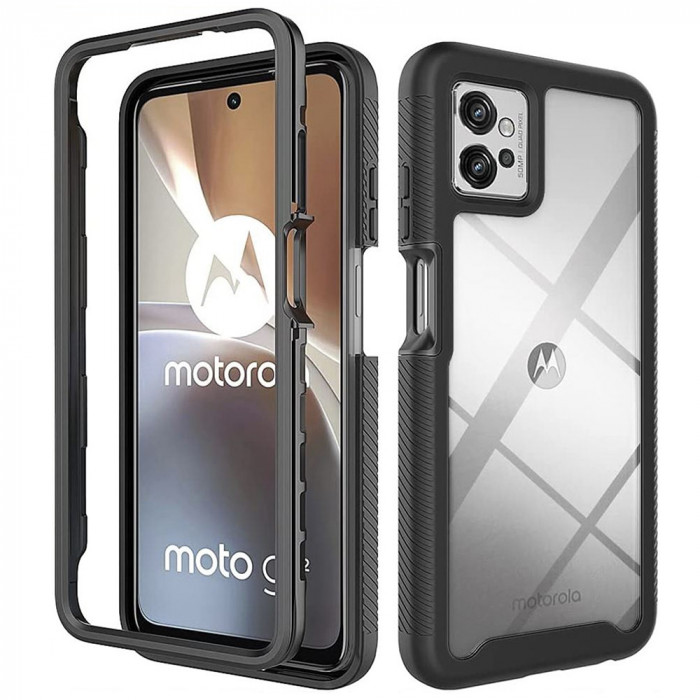 Husa pentru Motorola Moto G32 + Folie, Techsuit Defense360 Pro, Black