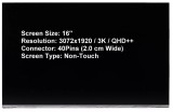 Display Laptop, Dell, Vostro 5620, 5625, NCJPF, 0NCJPF, NE160F8M-N41, 16 inch, rezolutie 3K, 3072x1920, 60Hz, conector ingust, 40 pini