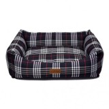 Culcus 4DOG Deluxe Danish, S, alb cu negru, 50 x 38 x 19 cm
