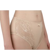 Chilot Dama Luan Clasic Talie Inalta Microfibra Dantela Bej L C1511 Elegant Confortabil