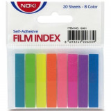 Cumpara ieftin Set 8 Culori Index Adeziv din Plastic Noki, 8x45mm, Index Diverse Culori Noki, Index Plastic Colorat, Sticky Notes Noki, Set 5 Stickere, Set Index din