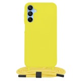 Husa cu snur compatibila samsung galaxy a15, prindere la gat reglabila, crossbody, yellow