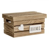 Ladă Decorativă Lemn, Model Home, Culoare Naturală, 28x17x15cm, Oem