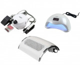 Cumpara ieftin KIT aparate, Lampa Uv LED Sun5, Freza unghii 35000RPM, Aspirator praf 40W