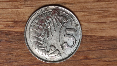 Insulele Cayman - moneda de colectie exotica - 5 cents 1982 - Elisabeta ! foto