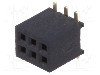Conector 6 pini, seria {{Serie conector}}, pas pini 1.27mm, CONNFLY - DS1065-05-2*3S8BSXT