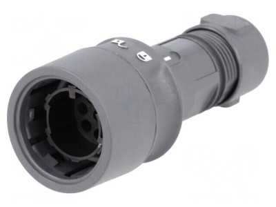 Conector circular mufă tată 8 pini fără contacte pe cablu foto
