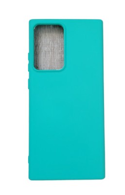 Husa silicon antisoc cu microfibra Samsung Galaxy Note 20 Ultra Turcoaz foto