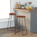 VidaXL Scaune de bar Gavin 2 buc. 50x40x78 cm lemn masiv de mango