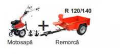 Pachet Motosapa pe benzina MS 7-80 + remorca R 120/140, Breckner foto