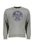 Bluză bărbați cu decolteu la baza g&acirc;tului și imprimeu cu logo, Gri, L, 2XL, M, S, XL