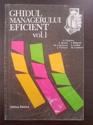 GHIDUL MANAGERULUI EFICIENT - Nicolescu (volumul I) foto