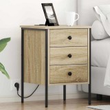 vidaXL Noptiere 2 pcs Stejar sonoma 42 x 41 x 61 cm Lemn compozit