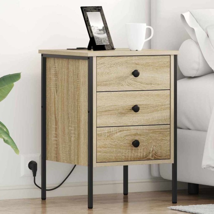 vidaXL Dulap de noapte Stejar sonoma 42 x 41 x 61 cm Lemn compozit