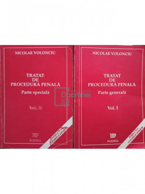 Nicolae Volonciu - Tratat de procedura penala, 2 vol. (editia a II-a) (editia 1996) foto