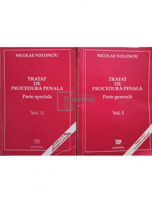Nicolae Volonciu - Tratat de procedura penala, 2 vol. (editia a II-a) (editia 1996)