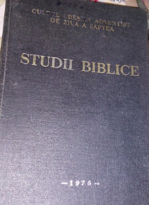 CULTUL CRESTIN ADVENTIST DE ZIUA A SAPTEA STUDII BIBLICE 1976 foto
