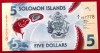 Solomon Islands 5 Dollars 2022 polimer UNC necirculata **