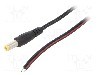 Cablu alimentare DC, cabluri, DC 5,5/2,1 mufa, negru, 1,5m, SUNNY - ECP15F2155STST