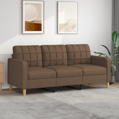 Gossi canapea cu 3 locuri, maro, 180 cm, material textil foto
