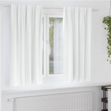 VidaXL Perdele cu perdele 2 pcs Alb Strălucitor Poliester