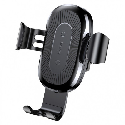 Incarcator auto wireless Baseus Gravity Mount, Fast Charge, 10W, Negru WXYL-01 foto