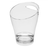 Frapieră Acrilică Transparentă, Diametru 18.5cm, &Icirc;nălțime 25cm, Capacitate 3L, Cu M&acirc;ner