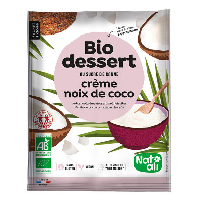 Desert crema cu cocos, bio, 60g, Nat-ali foto