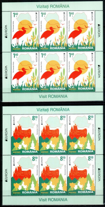 Romania 2012, LP 1938 c, EUROPA Vizitati RO, minicoli de 6, MNH! LP 74,10 lei