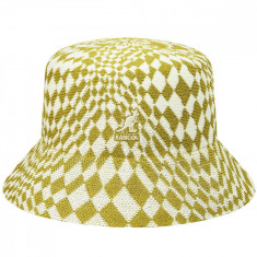 Palarie Kangol Warped Check Bucket Alb-Galben (S,M,L) - Cod 2512