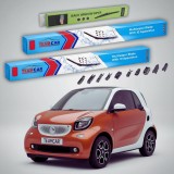 Cumpara ieftin Ștergătoare Smart Fortwo Coupe 453 2014-2021 | Set Față și Spate Flat Premium &ndash; TeamCar&reg;